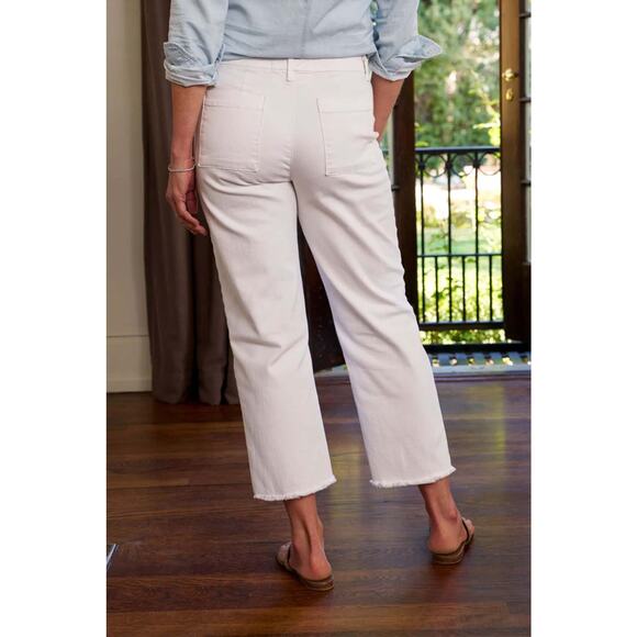 Frank & Eileen Kinsale Italian Woven Performance Linen-Blend Pants White Size 6 - Picture 2 of 11